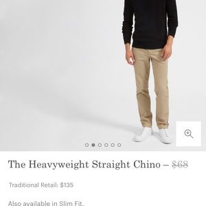 NWT Everlane Men’s The Heavyweight Straight Chino